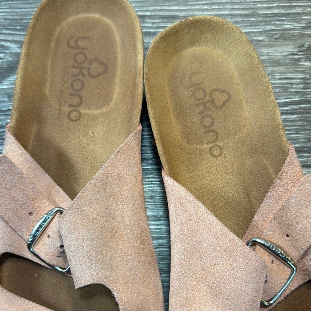 Yokono pink leather sandals woman’s size 9.5 (s33) - Picture 4 of 8